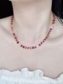 thumb N-STPE-0012 Natural Gemstone Crystal Beads Chain Handmade Beaded Necklace 3