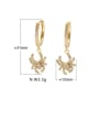 thumb Brass Cubic Zirconia Crab Cute Huggie Earring 4