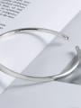 thumb 925 Sterling Silver Face Classic smile Cuff Bangle 2