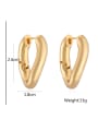 thumb Brass Geometric Hoop Earring 2
