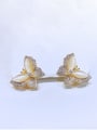 thumb Brass Cubic Zirconia Butterfly Cute Stud Earring 1