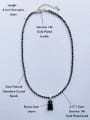 thumb EAR-002 Natural Stone Chain Bear Pendant Cute Handmade Beaded Necklace 2