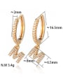 thumb Copper Cubic Zirconia Letter a to z Stud Earring 2