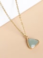 thumb Natural Stone Triangle Artisan Necklace 1