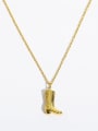 thumb Stainless steel gold cowboy boots Necklace with waterproof 0