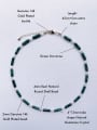 thumb N-STMT-0008 Natural Round Shell Beads Chain Handmade Beaded Necklace 3
