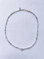 thumb Natural Gemstone Crystal Beads Chain Handmade Beaded Necklace 0