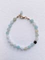 thumb Natural  Gemstone Crystal Beads Chain  Minimalist Handmade Beaded Bracelet 0