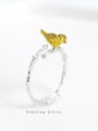 thumb 925 Sterling Silver cute bird free size Ring 0