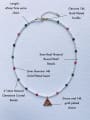 thumb N-STPD-0002 Natural Round Shell Beads Chain Evil Eye Pendant Handmade  Beaded Necklace 3