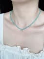 thumb N-DIY-013  Natural Stone Chain Heart  Pendant Bohemia Handmade Beaded Necklace 2