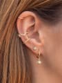 thumb Brass Geometric Ear Jacket Earring with 5 pieces 1