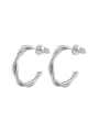 thumb Stainless steel Geometric Minimalist Hoop Earring 2