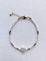 thumb B-PE-001 Natural Round Shell Beads Chain Handmade Beaded Bracelet 3