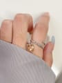 thumb 925 Sterling Silver Cubic Zirconia Geometric Vintage Stackable Ring 1