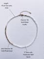 thumb N-SHMT-0001 Freshwater Shell Beads  Asymmetrical Chain Handmade Beaded Necklace 2