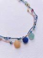 thumb N-STLN-0002 Natural  Gemstone Crystal  Bead  Water Drop Pendant Minimalist Handmade Beaded Necklace 0
