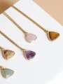 thumb Natural Stone Triangle Artisan Necklace 0
