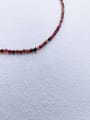 thumb N-DIY-0032 Natural Gemstone Crystal Beads Chain Geometry Pendant Handmade Beaded Necklace 3