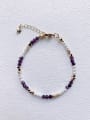 thumb B-ST-007 Natural  Gemstone Crystal Beads Chain Irregular Minimalist Handmade Beaded Bracelet 4