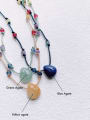thumb N-STLN-0002 Natural  Gemstone Crystal  Bead  Water Drop Pendant Minimalist Handmade Beaded Necklace 2