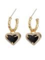 thumb Brass Heart Earring 0