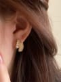 thumb Alloy Cubic Zirconia Geometric Dainty Stud Earring 1