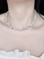 thumb N-STPE-0009  Natural Gemstone Crystal Beads Chain Handmade Beaded Necklace 1