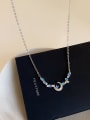 thumb Alloy Cubic Zirconia Blue Star Dainty Necklace 0