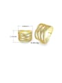 thumb Brass Cubic Zirconia Irregular Hip Hop Stackable Ring 3