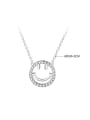 thumb 925 Sterling Silver Cubic Zirconia Smiley Minimalist Necklace 1
