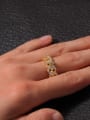 thumb Copper Cubic Zirconia Hip Hop Ring With two colors 1