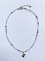 thumb N-DIY-0029 Natural Gemstone Crystal Beads Chain Hand Pendant Handmade Beaded Necklace 0