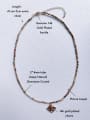 thumb Brass Picture Jasper Chain Geometric Pendant Hip Hop Handmade Beaded Necklace 3