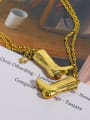thumb Stainless steel gold cowboy boots Necklace with waterproof 3