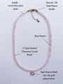 thumb N-DIY-006  Natural Gemstone Crystal   Chain Heart  Pendnat Minimalist  handmade  Beaded Necklace 3