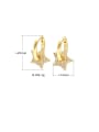 thumb Brass Cubic Zirconia Star Minimalist Huggie Earring 3