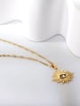 thumb Stainless steel Rhinestone Geometric Hip Hop Necklace 2