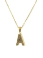 thumb Stainless steel Letter Initials 26 Letter a to z Necklace 0