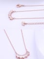 thumb Alloy austrian Crystal White Dainty Necklace 2