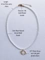 thumb N-DIY-002 Natural Round Shell Beads Chain Pearl Planet Handmade  Beaded Necklace 2