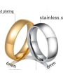 thumb Titanium Steel Band Ring with 6mm width 2