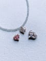thumb N-DIY-0021 Natural  Gemstone Crystal Beads Chain+Heart Pendant Handmade Beaded Necklace 0