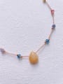 thumb N-STLN-0002 Natural  Gemstone Crystal  Bead  Water Drop Pendant Minimalist Handmade Beaded Necklace 4