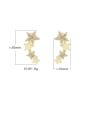 thumb Brass Cubic Zirconia Star Minimalist Stud Earring 2