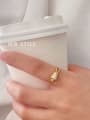 thumb Brass Rhinestone Geometric Dainty Ring With free size 1