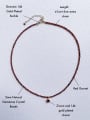 thumb N-DIY-010 Red Garnet  Chain Multi Color Pentagram Pendant  Minimalist Handmade Beaded Necklace 4