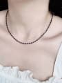 thumb N-STMT-0002 Natural Round Shell Beads Chain Handmade Beaded Necklace 1