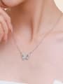 thumb 925 Sterling Silver Cubic Zirconia White butterfly Necklace 1