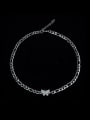 thumb 316L Surgical Steel Rhinestone White Butterfly Hip Hop Cuban Necklace 1